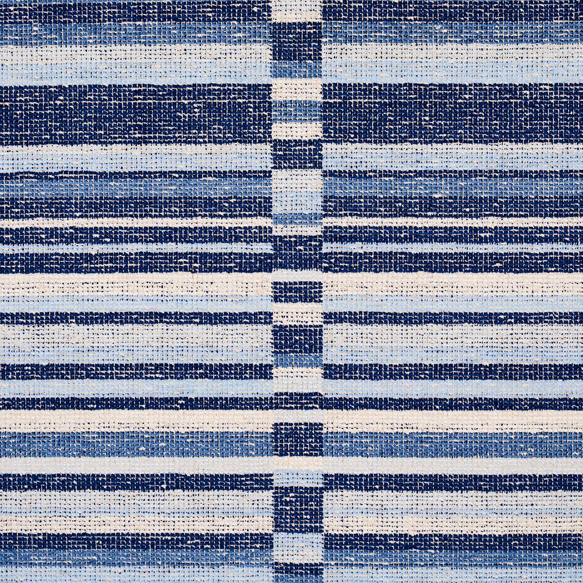 Schumacher Tierra Stripe Fabric Blue | Fabric Bistro | Columbia