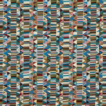Load image into Gallery viewer, Schumacher Bizantino Quilted Weave Fabric 82020 / Peacock