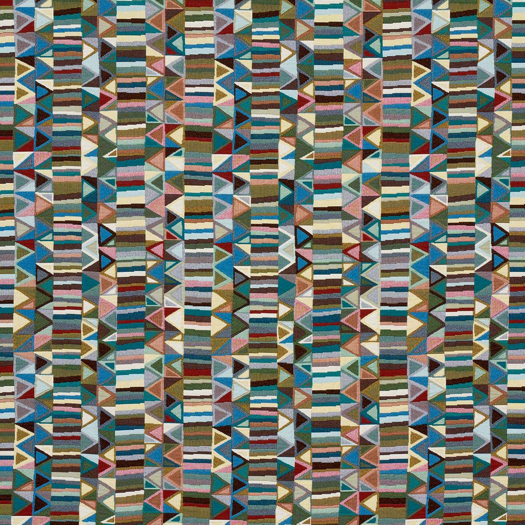 Schumacher Bizantino Quilted Weave Fabric 82020 / Peacock