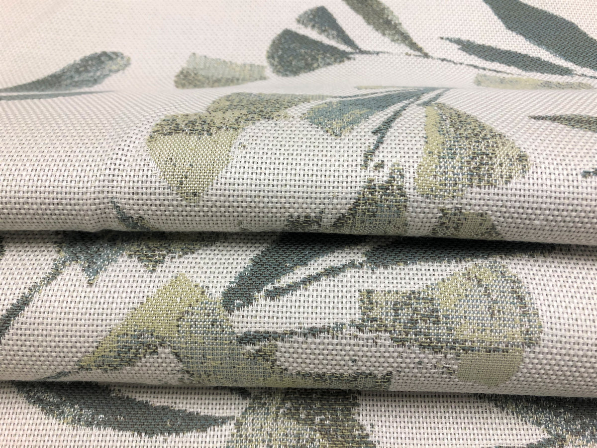 Designer Water & Stain Resistant Indoor Outdoor Beige Green Floral factory Botanical Upholstery Drapery Fabric WHS257