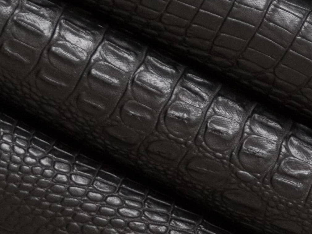 Black Alligator Faux Leather
