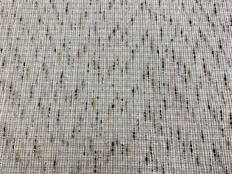 Designer Water & Stain Resistant newest Beige Taupe Black Mustard Gold Tweed MCM Upholstery Fabric