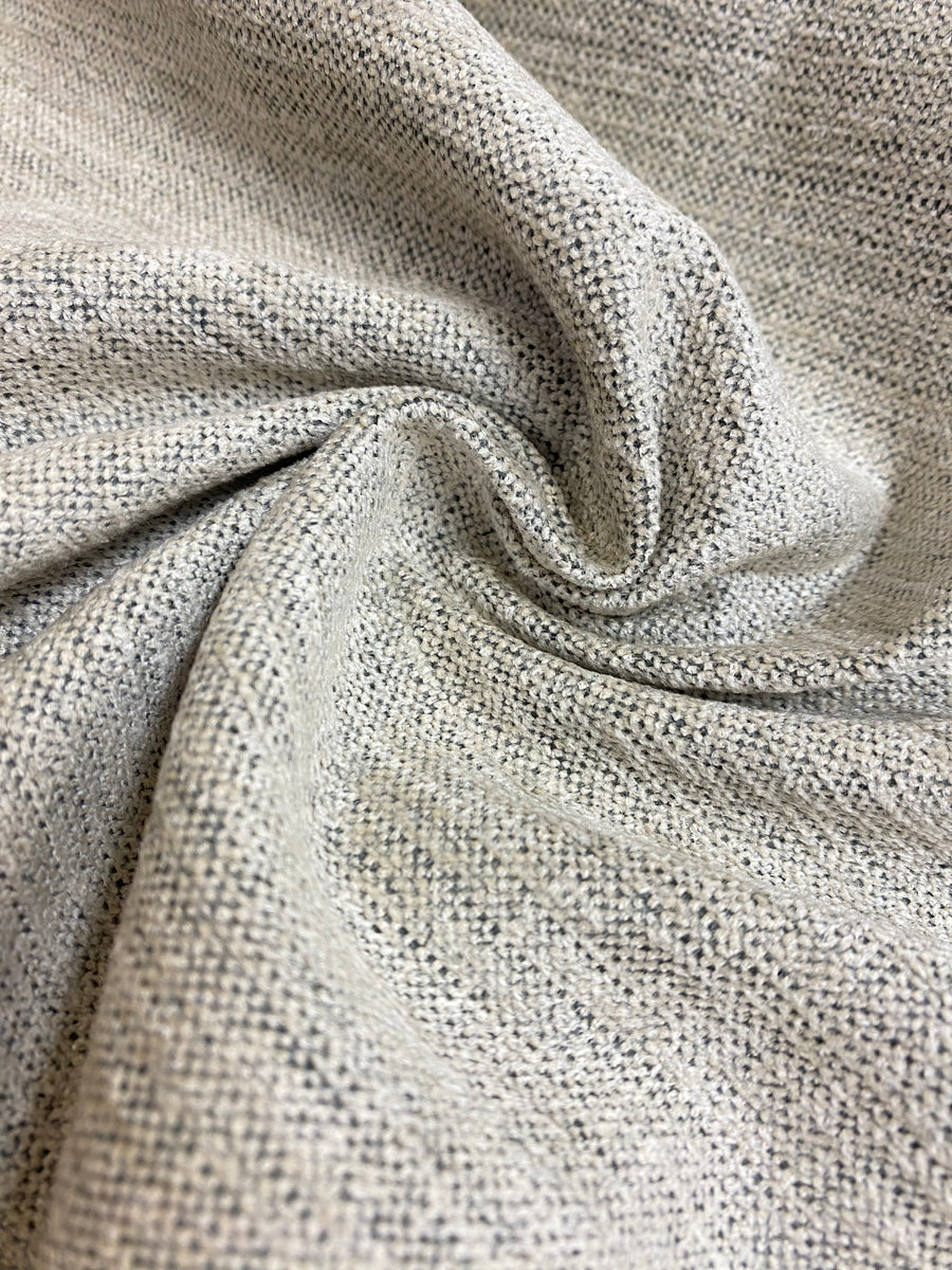 DARK OATMEAL BEIGE Chenille Weave Upholstery Fabric - Design Name: MONACO