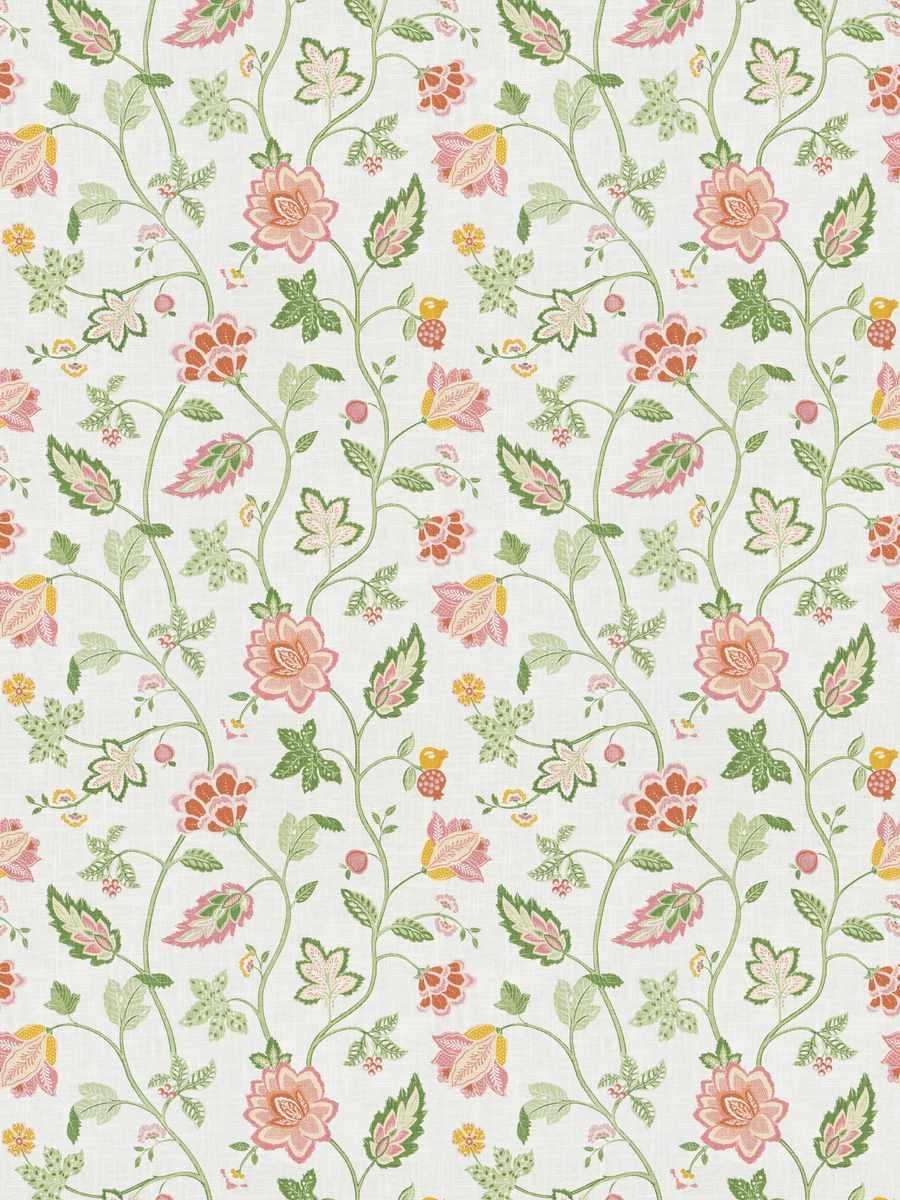 Tracey in Flora | Large Scale Floral in Citrus / Pink / Blue / Taupe |  Richloom Home Decor / Drapery Fabric | Linen Blend | 54 Wide | By the Yard