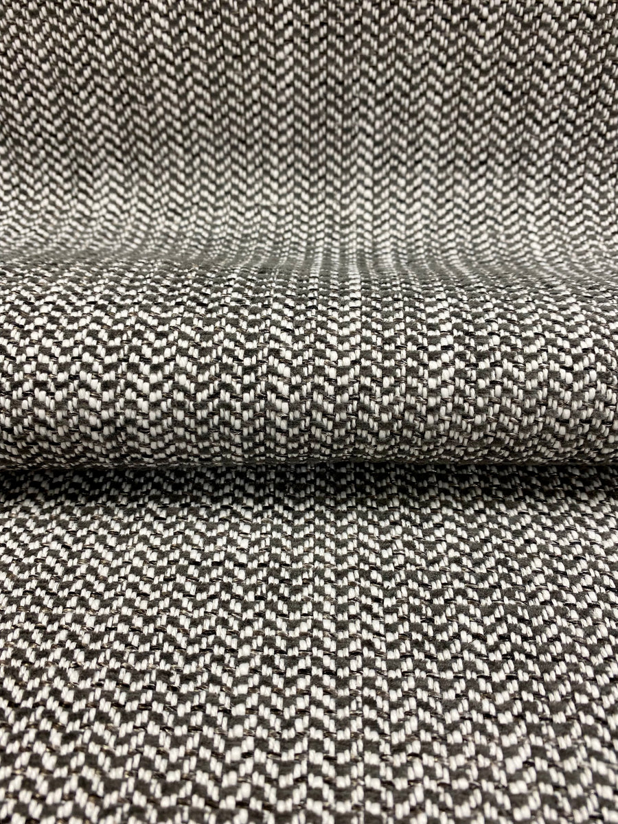 Charcoal Grey Herringbone Tweed Mcm Uph Fabric Fabric Bistro Columbia Sc 0103