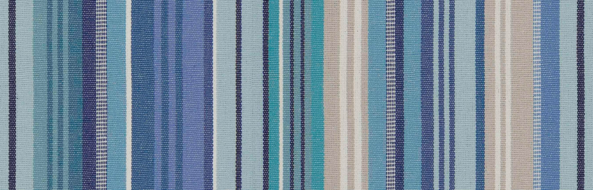 Heavy outlet Duty Rustic Nautical Aqua Seafoam Navy Blue Cream Taupe Stripe Upholstery Fabric