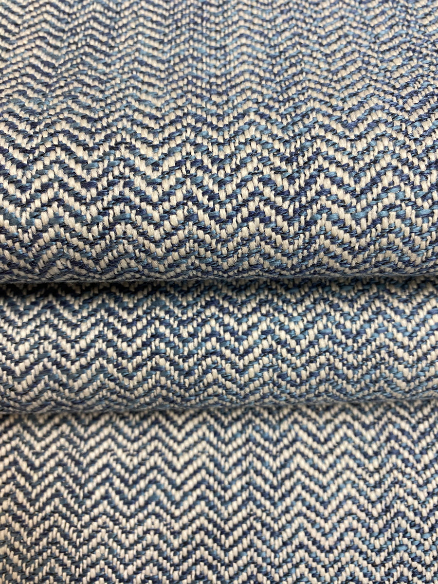 Navy Blue Herringbone Upholstery Fabric Fabric Bistro Columbia SC