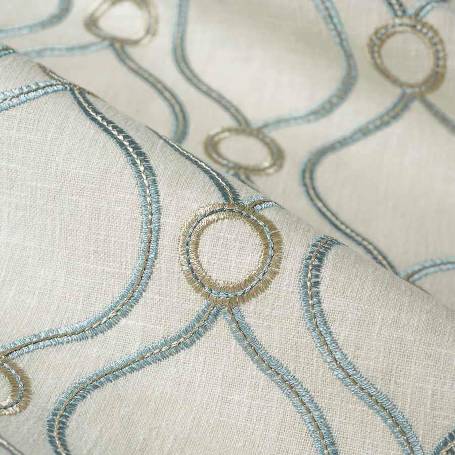 Beige Embroidery Fabric - Fabric Warehouse