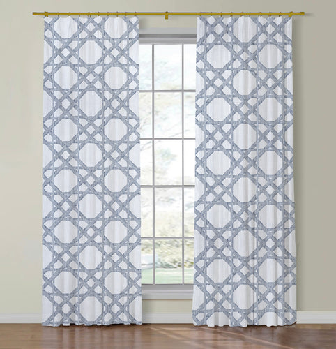  Thibaut CYRUS CANE SHEER Side Drapery Panels