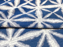 Load image into Gallery viewer, Bella Dura Kumo Navy Royal Blue Cream Abstract Geometric Indoor Outdoor Upholstery Fabric