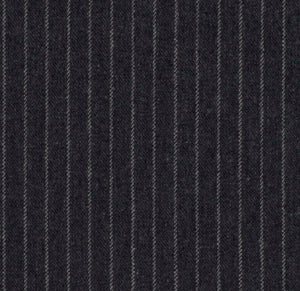 Wool Blend Navy Blue Grey Stripe Upholstery Fabric FB