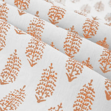 Load image into Gallery viewer, Cream Coral Small Print Botanical Linen Drapery Fabric FB