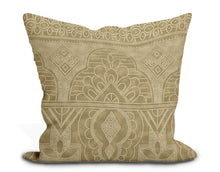 Load image into Gallery viewer, Custom Pillow Cover in Thibaut Abstract Medinas Camel - One Side