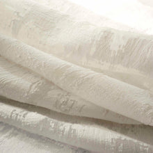 Load image into Gallery viewer, 118” Wide Semi Sheer Cotton Blend 
Alabaster White Abstract Distressed Drapery Fabric FB