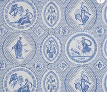 Load image into Gallery viewer, Schumacher Lansdale Bouquet Fabric 173070 / Spring and Les Scenes Contemporaines 5011490 / Blue and Giove 177661 / Ruby &amp; Garnet