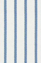 Load image into Gallery viewer, Bella Dura Indoor Outdoor Nikomis Ticking Stripe French Blue Cream Upholstery Drapery Fabric FB