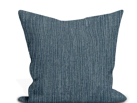 Custom Pillow Cover in Geometric Abstract Thibaut Zeta in Denim - One Side