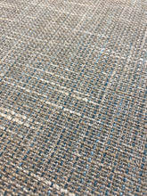 Load image into Gallery viewer, 1.3 Yard Designer Water &amp; Stain Resistant Beige Teal Taupe MCM Mid Century Modern Upholstery Fabric WHS 4623