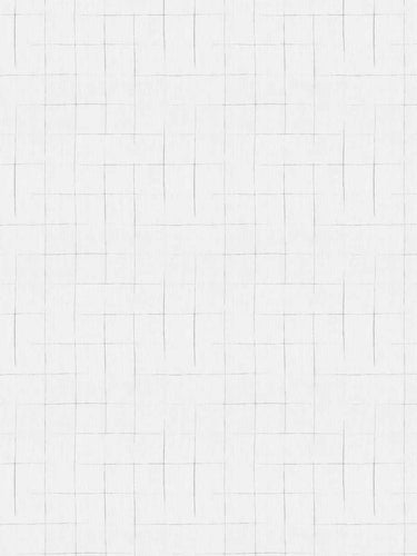 Linen Cream Grey Plaid Drapery Fabric FB