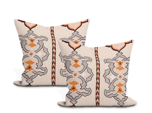 Schumacher Temara Hand Embroidered Print Pillow Cover