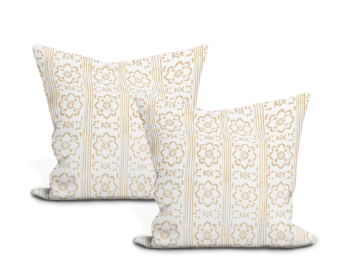 Sunda Hand Blocked Print Pillow Cover