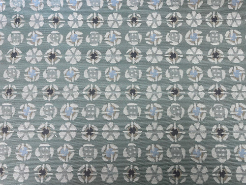 Brentano 6503-03 Memento - Seaglass Performance Stain Resistant Geometric Seafoam Navy Taupe Upholstery Fabric