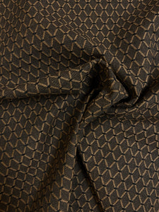 Black Taupe Geometric Diamond Upholstery Fabric STA 4569