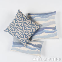 Load image into Gallery viewer, Pair of Custom Made Schumacher Chandler Warp Print Pillow Covers - Both Sides