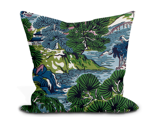 Thibaut Pagoda Trees Pillow