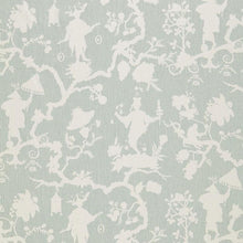Load image into Gallery viewer, Pair of Custom Made Schumacher Shantung Silhouette Print Pillow Covers - Both Sides