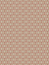 Load image into Gallery viewer, Cotton Blend Beige Coral Trellis Geometric Upholstery Drapery Fabric FB