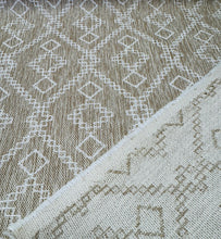 Load image into Gallery viewer, Brentano Woven Homestead Dove Tribal Geometric Performance Stain Resistant Beige White Indoor Outdoor Upholstery Fabric