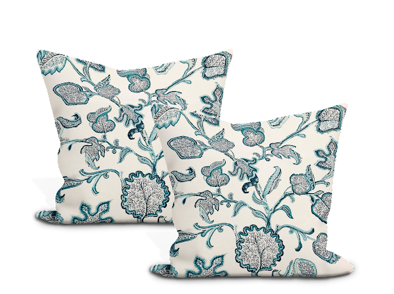 Schumacher Palampore Block Print Pillow Cover