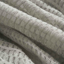 Load image into Gallery viewer, 124” Wide Semi Sheer Vaper Grey Geometric Drapery Fabric FB