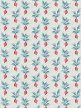 Load image into Gallery viewer, Cotton Cream Blue Red Pink Radish Floral Drapery Fabric FB