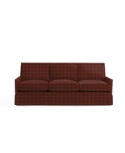 Load image into Gallery viewer, Wood Blend Red White Mustard Plaid Upholstery Fabric FB
