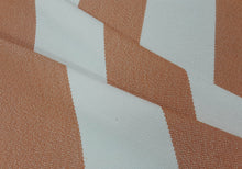 Load image into Gallery viewer, Designer Orange White Stripe Indoor Outdoor Upholstery Fabric