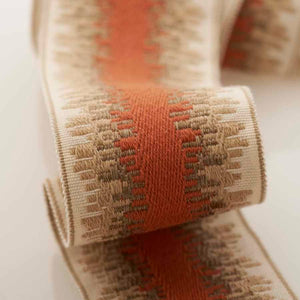 2" Wide Coral Beige Taupe Drapery Tape Trim