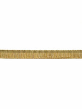 Load image into Gallery viewer, 1.25" Wide Linen Wool Blend Mustard Gold Beige Brush Upholstery Fringe Trim
