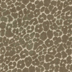 Mocha Brown Beige Cheetah Animal Cut Velvet Upholstery Fabric