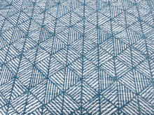 Load image into Gallery viewer, Crypton Balta Blue and White Geometric Performance Chenille Upholstery Fabric