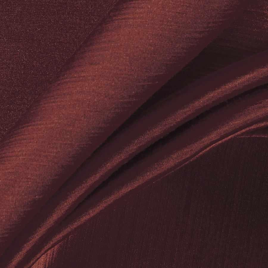 Cotton Blend Wine Red Satin Slub Upholstery Drapery Fabric