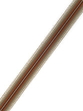 Load image into Gallery viewer, 1.4&quot; Wide Rusty Brown Taupe Stripe Drapery Gimp Tape Trim