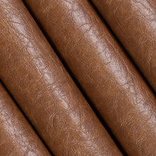 Load image into Gallery viewer, Performance Breathable Distressed Caramel Brown Faux Leather Upholstery Vinyl