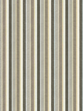 Load image into Gallery viewer, Taupe Brown Cream Aqua Blue Beige Stripe Velvet Upholstery Fabric