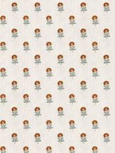 Load image into Gallery viewer, Beige Rusty Brown Teal Taupe Gold Floral Embroidered Drapery Fabric