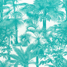 Load image into Gallery viewer, Set of Two Made to Order Thibaut Palm Botanical Side Drapery Panels