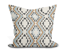 Load image into Gallery viewer, Custom Pillow Cover in Thibaut Sagamore in Toffee &amp; Charcoal - One Side
