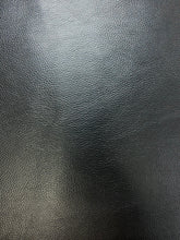 Load image into Gallery viewer, 0.9 Yard Designer Charcoal Black Lustrous Faux Leather Upholstery Vinyl WHS 4586