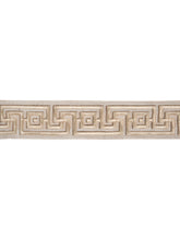 Load image into Gallery viewer, 2&quot; Beige Neutral Embroidered Geometric Drapery Tape Trim